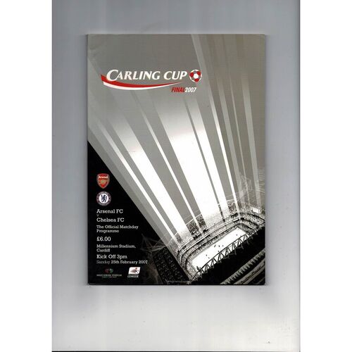 2007 Arsenal v Chelsea League Cup Final Football Programme