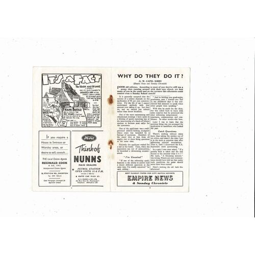 1955/56 Manchester City v Liverpool FA Cup Football Programme