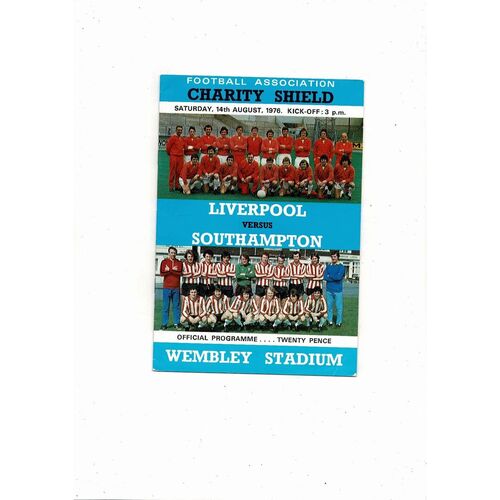 1976 Liverpool v Southampton Charity Shield Football Programme