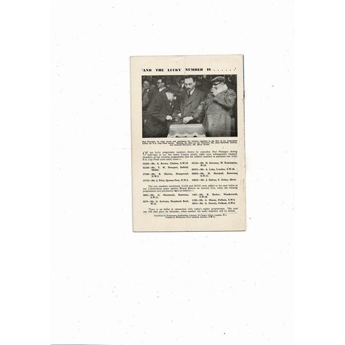 1955/56 Chelsea v Burnley FA Cup Replay Football Programme