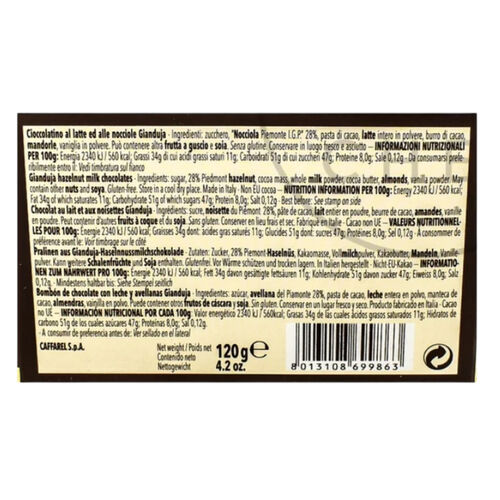 Caffarel Gianduia 1865 L'Originale Creamy Gianduia Pralines 120g