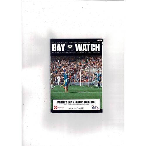 Whitley Bay v Bishop Auckland FA Cup Football Programme 2011/12