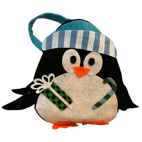 Christmas Owl or Penguin Felt Christmas Gift Bag - EX DISPLAY