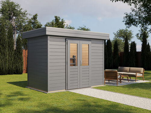 3.0mtr x 1.8mtr 28mm walled Flat Roof Cabin
