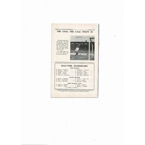 1952/53 Chelsea v Sunderland Football Programme