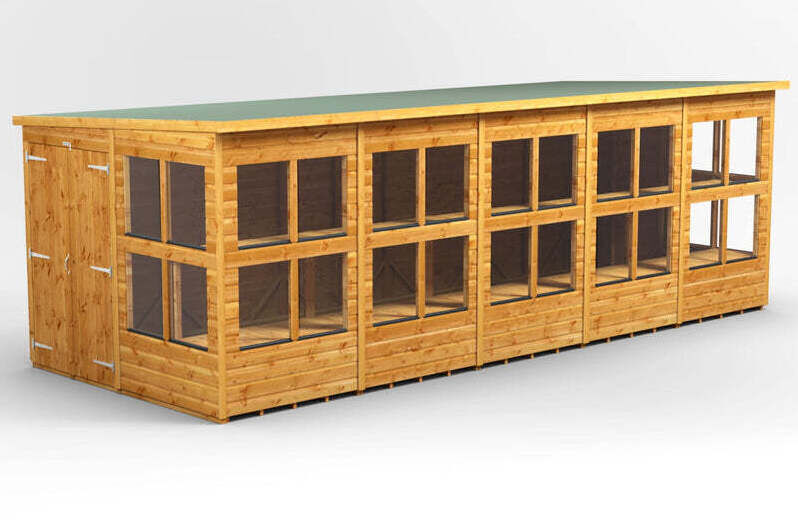 Pent Potting Shed (Double Door) 20x8