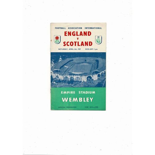 1957 England v Scotland Football Programme