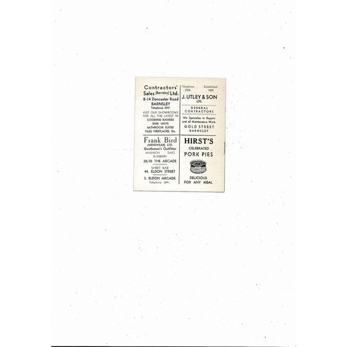 1964/65 Barnsley v Carlisle United Football Programme