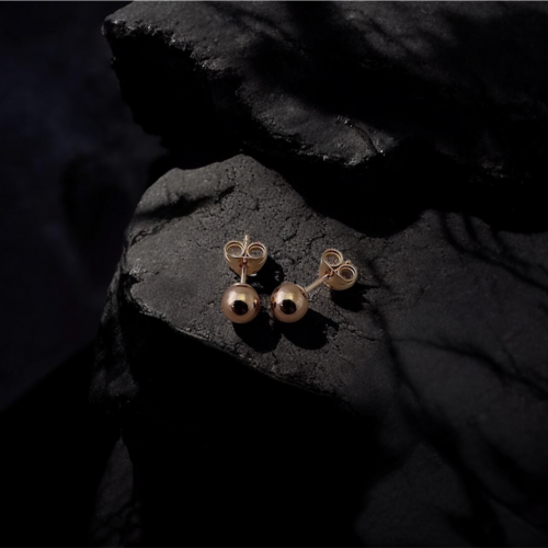 9ct yellow gold 5mm ball studs