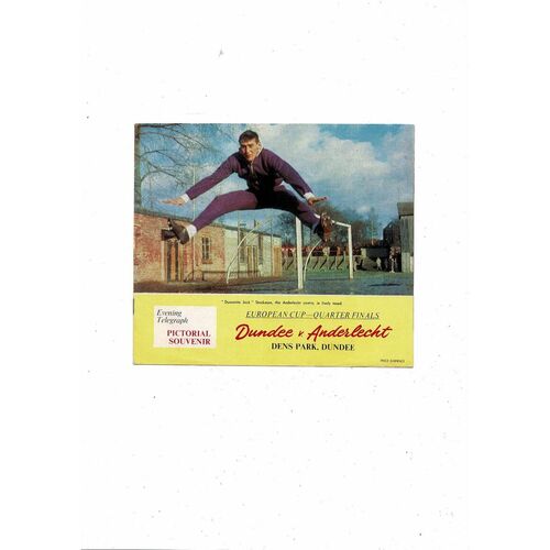 Dundee v Anderlecht European Cup Football Programme 1962/63 Pictorial Souvenir