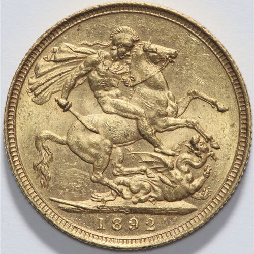 1892 S Queen Victoria full gold sovereign