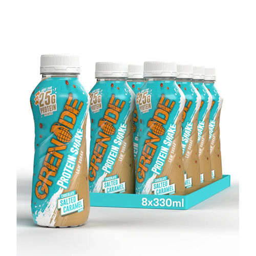 Case of Grenade Protein Shakes - Chocolate Salted Caramel Flavour 8 x 330ml
