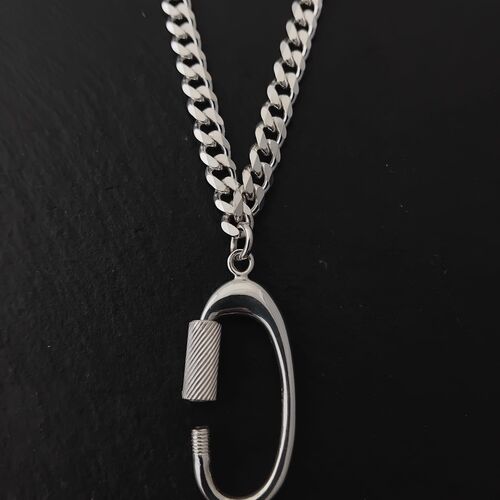 Gents sterling silver keeper necklace