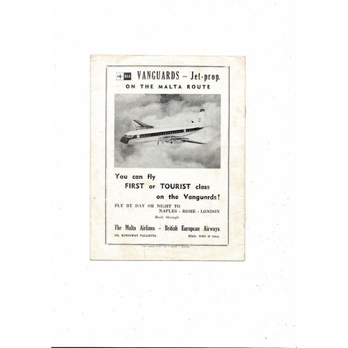 Hibernians v Servette European Cup Football Programme 1961/62