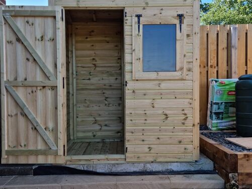 #P074 6x4 Pent Shed
