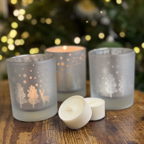 Winter Wishes Container and Tea lights