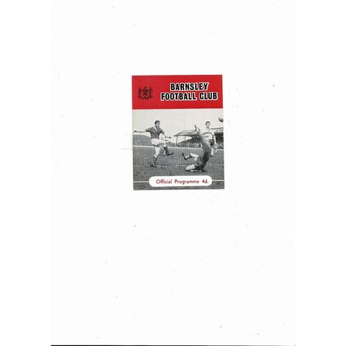 1964/65 Barnsley v Scunthorpe United Football Programme