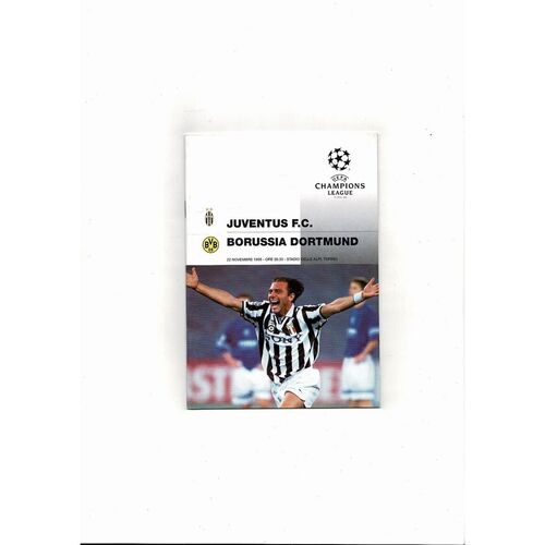 Juventus v Borussia Dortmund UEFA Champions League Football Programme 1995/96