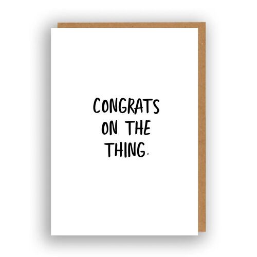 Congrats On the Thing