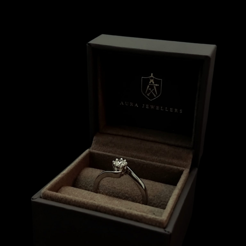 Platinum and diamond solitaire