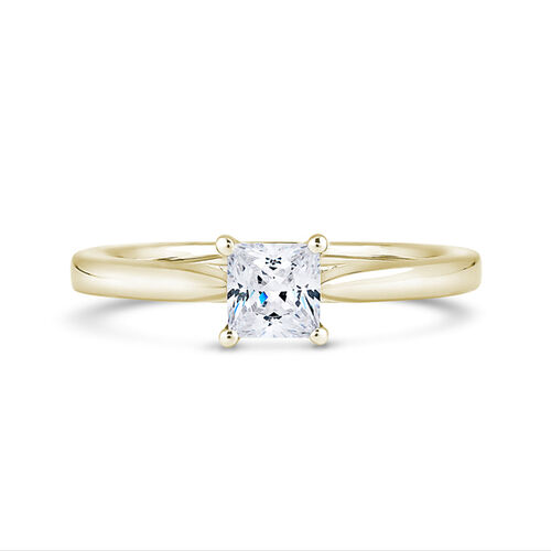 Princess cut solitaire