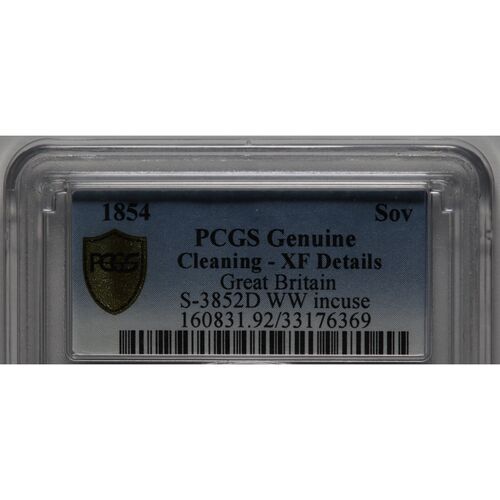 1854 Queen Victoria full gold sovereign