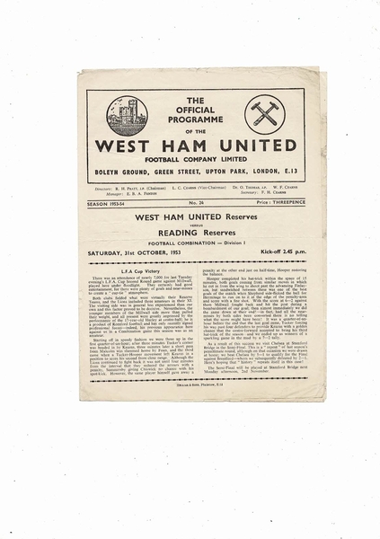 Many more Football Programmes listed today