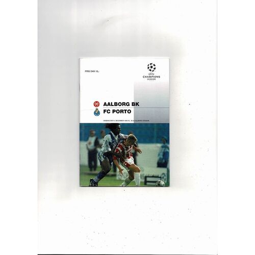 Aalborg v Porto UEFA Champions League Football Programme 1995/96