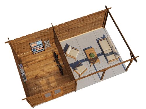 300cm x 400cm + 400cm Veranda