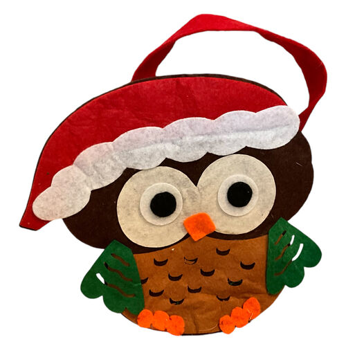 Christmas Owl or Penguin Felt Christmas Gift Bag - EX DISPLAY