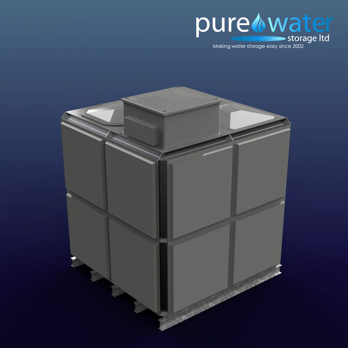 PW.2X2X2.TIF.AB - 9938 LITRE SECTIONAL WATER TANK, TOTALLY INTERNALLY FLANGED (TIF) C/W FVH