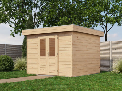 3.0mtr x 3.0mtr 44mm walled Flat Roof Cabin