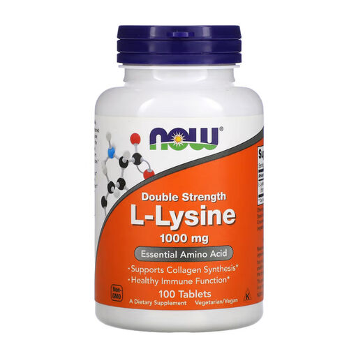 NOW Foods L-Lysine Essential Amino Acid 100mg - 100 Tablets