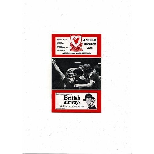 1978/79 Liverpool v Manchester City Football Programme