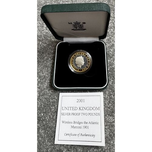 2001 Silver Proof £2 Pound Coin - 12g