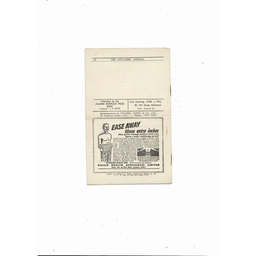 1950/51 Fulham v Chelsea FA Cup Football Programme