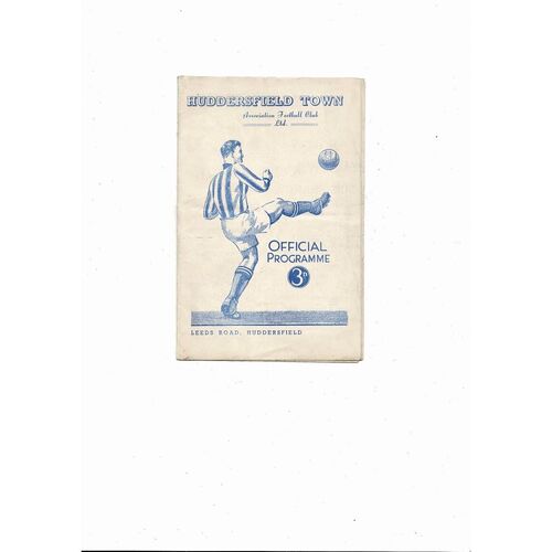 1952/53 Huddersfield Town v Doncaster Rovers Football Programme