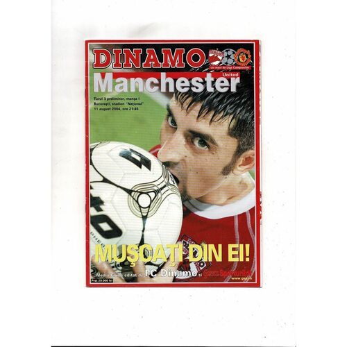 FC Dinamo Bucuresti v Manchester United Champions League Football Programme 2004/05