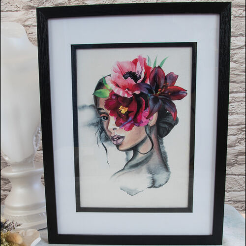 Lady with Floral Hair
