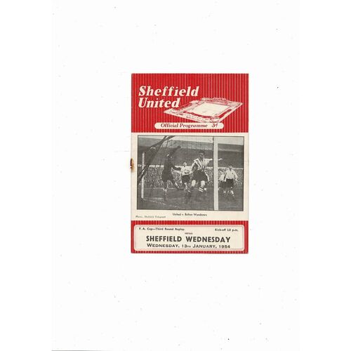 1953/54 Sheffield United v Sheffield Wednesday FA Cup Football Programme