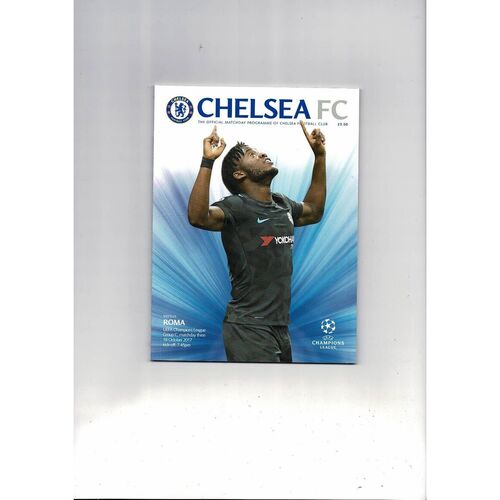 Chelsea v Roma Champions League Football Programme + Ticket 2017/18