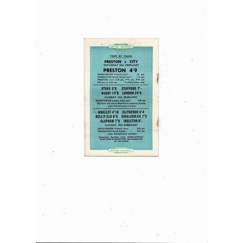 1955/56 Manchester City v Chelsea Football Programme