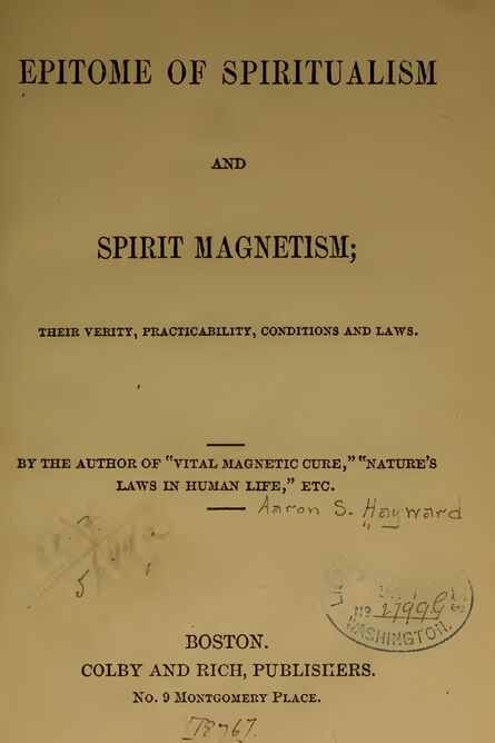1876 | An Epitome of Spiritualism and Spirit Magnetism