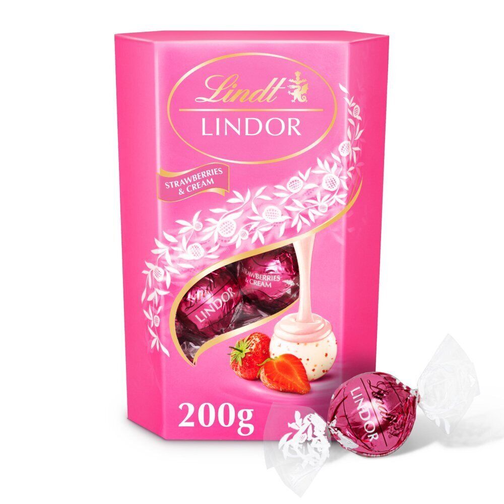 Lindt Lindor Strawberries & Cream Truffles Box