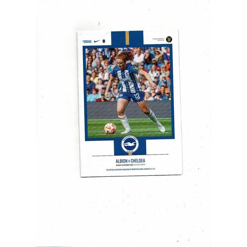 2022/23 Brighton v Chelsea Womens Super League Football Programme + Ticket