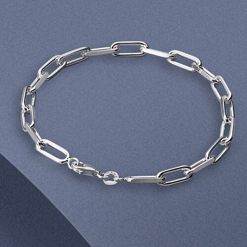 Sterling silver paperclip bracelet