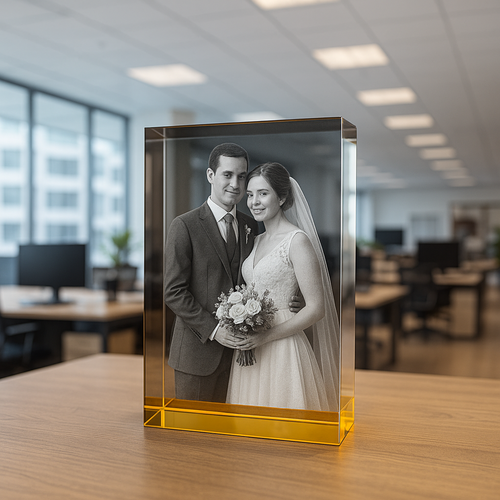 The Rio Super 3D Deluxe XX Large Honey Amber Crystal Block