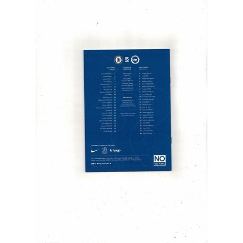 2022/23 Chelsea v Brighton Womens Super League Football Programme