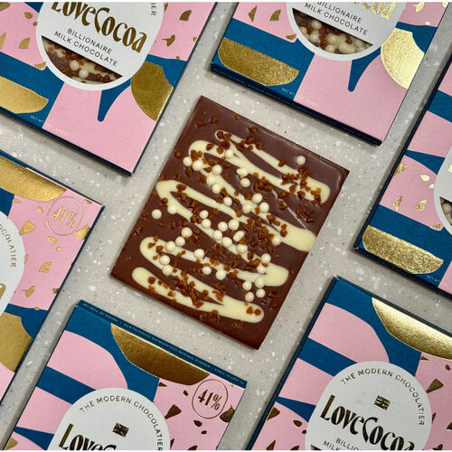 Love Cocoa Billionaire Marbled Milk Chocolate Bar 75g