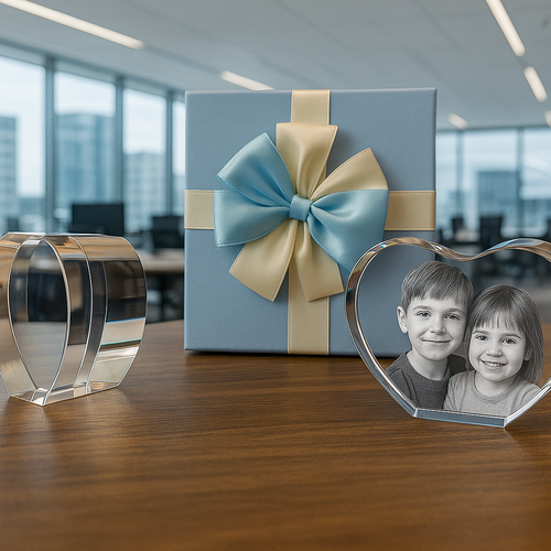 The Beautiful Tiree 9x8x4cm 3D Pure Crystal Heart